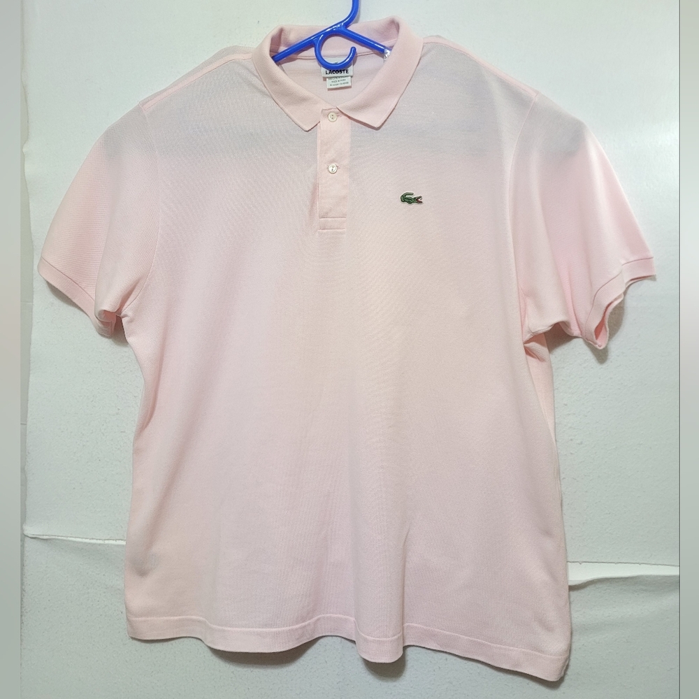 LACOSTE REGULAR FIT 100% COTTON POLO SHIRT SIZE 3XL-8 PINK